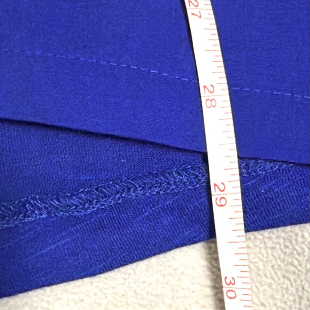 Cable & Gauge Womens Bright Blue Cotton Short Sleeve Embroidered Top Size L - Picture 7 of 7